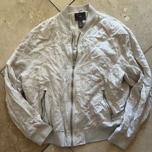 H&M Men's Light Beige Bomber Jacket